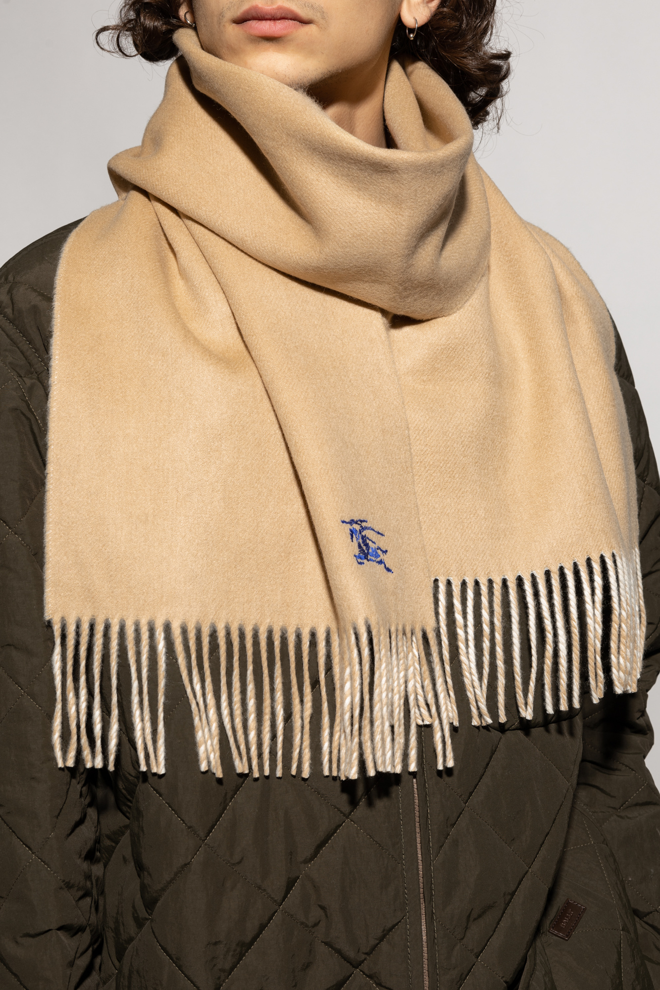 Burberry Cashmere scarf with logo | Men's Accessorie | Vitkac